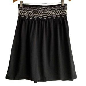 J. Jill Black Mini Skirt with White Pattern